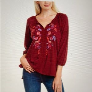 Johnny Was Marcella peasant blouse M NWT